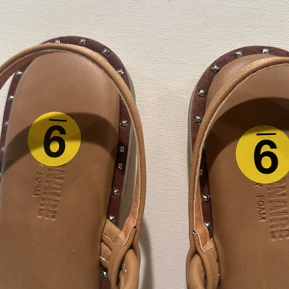 Cushionaire Double Strap Taupe Sandals with Silvertone hardware. Size 9 - Picture 2 of 6